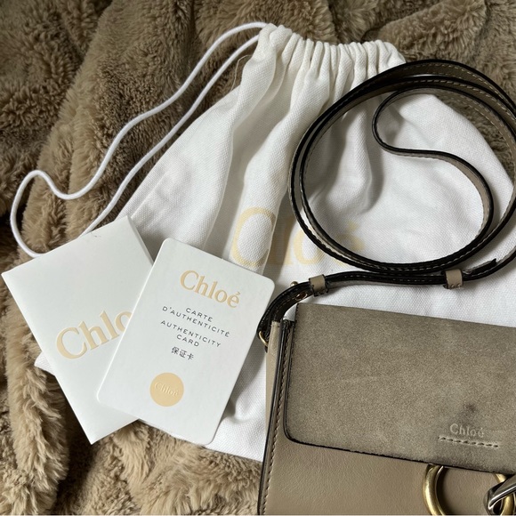 Chloé Faye grey suede small cross body purse - Picture 7 of 7